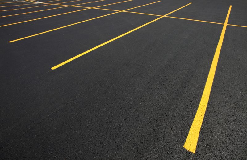 Sealed parking lot surface